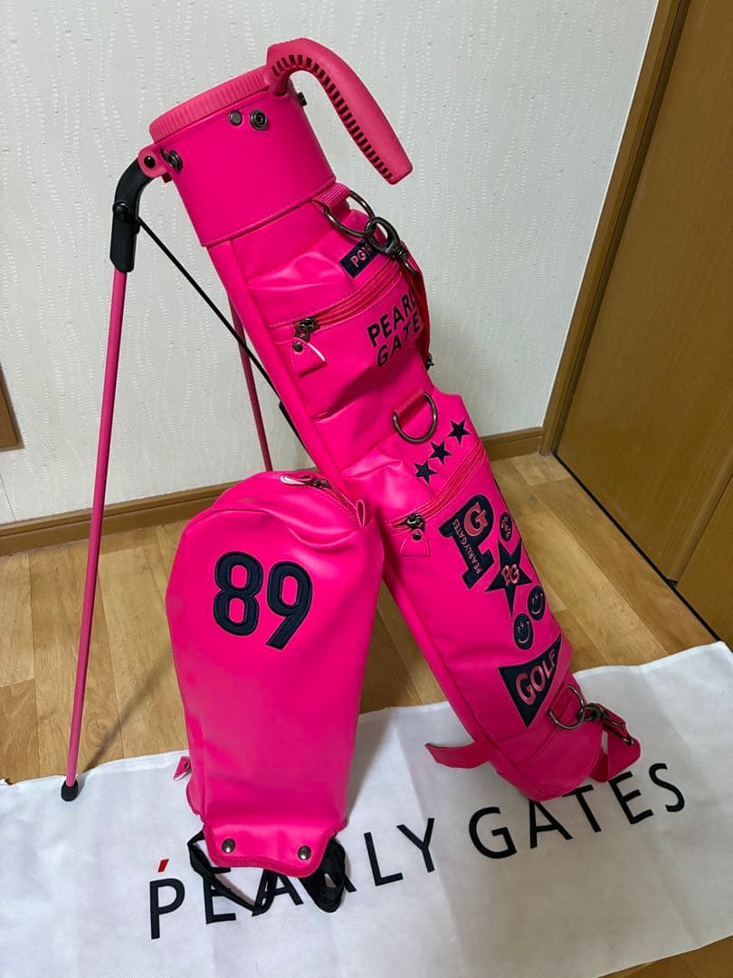 PEARLY GATES ロゴ　スマイルワッペンセルフスタンドバッグ