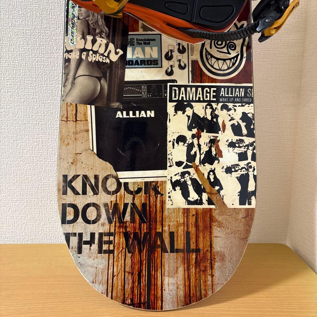 ALLIAN DAMAGE 150 スノーボード FLUX ビンディング セット