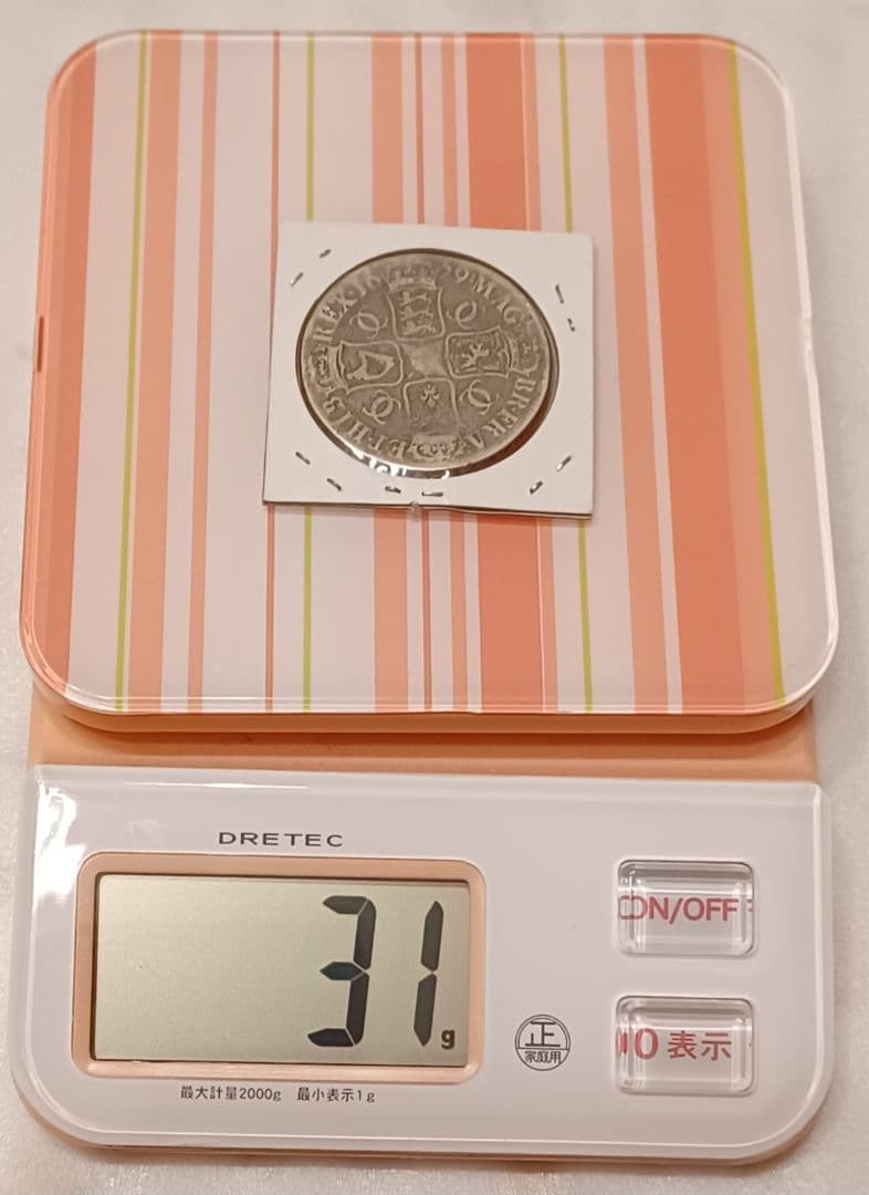 【1679年 (346年前)】イングランド チャールズ2世 Crown銀貨