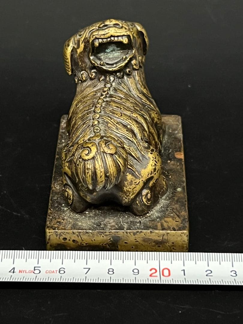 極上 古美術/古銅印材/在銘　重さ：1125gBL2-077