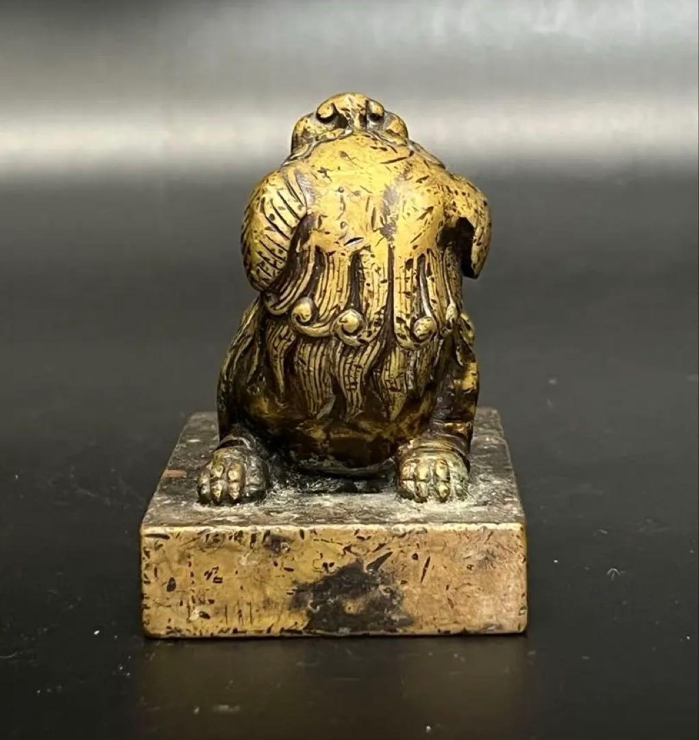 極上 古美術/古銅印材/在銘　重さ：1125gBL2-077