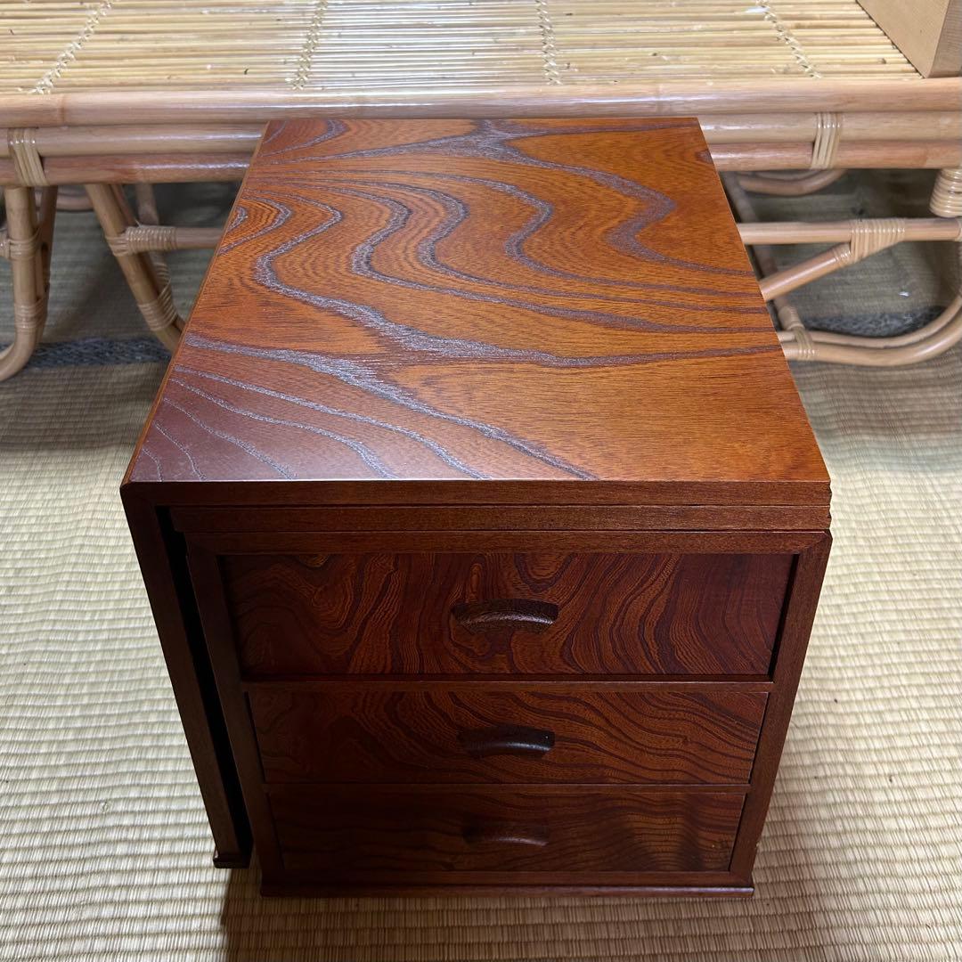 折りたたみ文机　高級　けやき　日本製