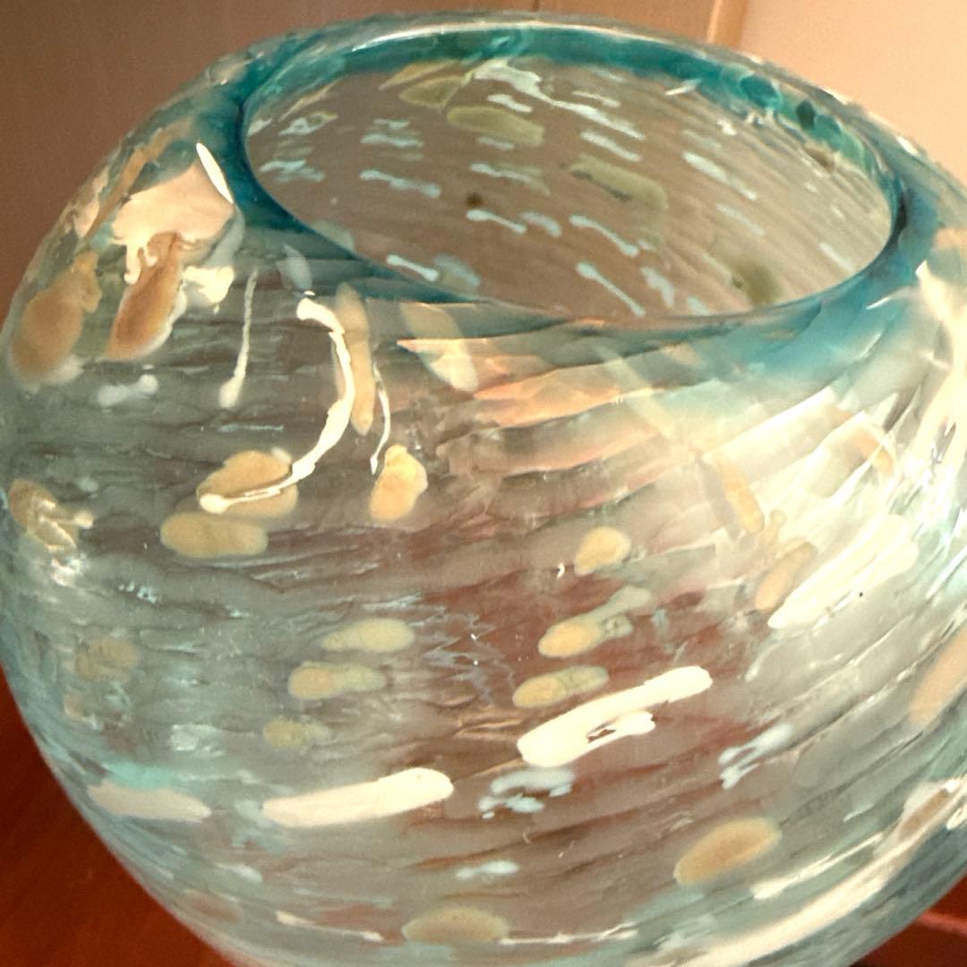 イイノナホ ガラス 作家 花器 フラワーベース　オブジェ