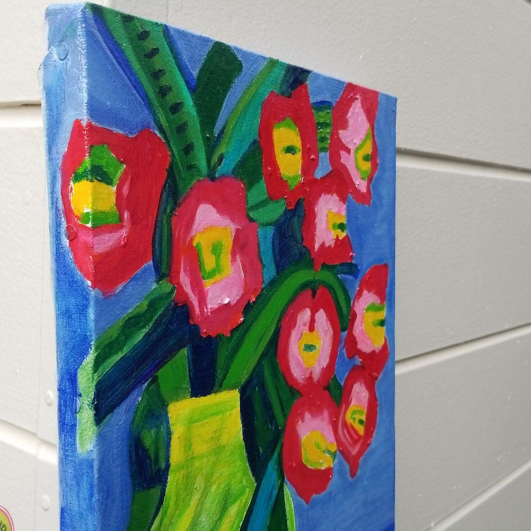 油絵　すみちゃん　花瓶のお花　抽象画