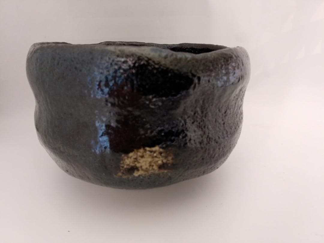 二代 小川長楽 作 黒茶碗 共箱 共布 仕覆 茶道具 茶器 抹茶碗 秀逸品 です