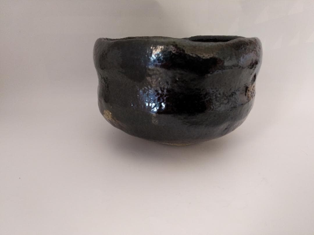 二代 小川長楽 作 黒茶碗 共箱 共布 仕覆 茶道具 茶器 抹茶碗 秀逸品 です