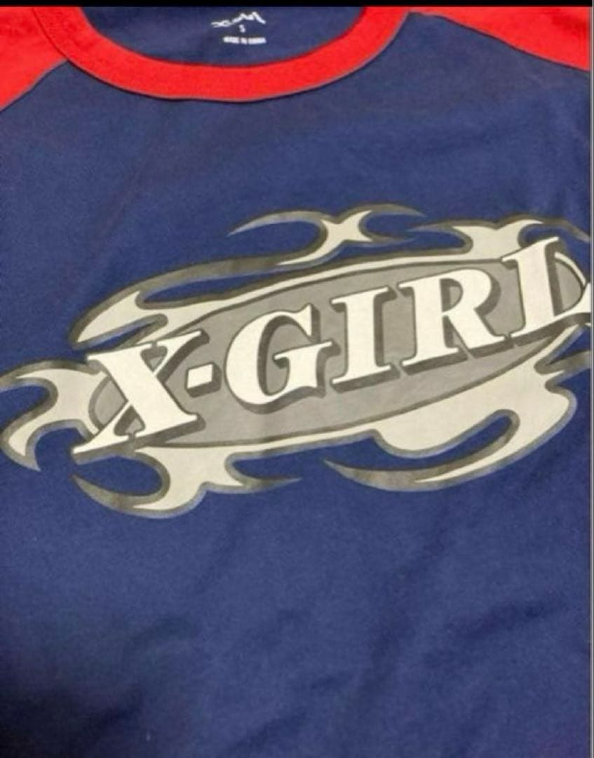 【完売品】あいみょん着用X-girl ロンT長袖リンガーTシャツビッグシルエット