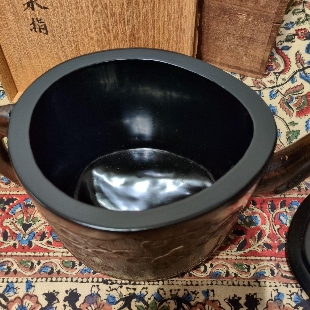 竹製彫刻入　水注