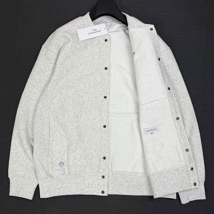 新品 ナノユニバース ゴルフ 裏起毛 スウェット ブルゾン スナップボタン L