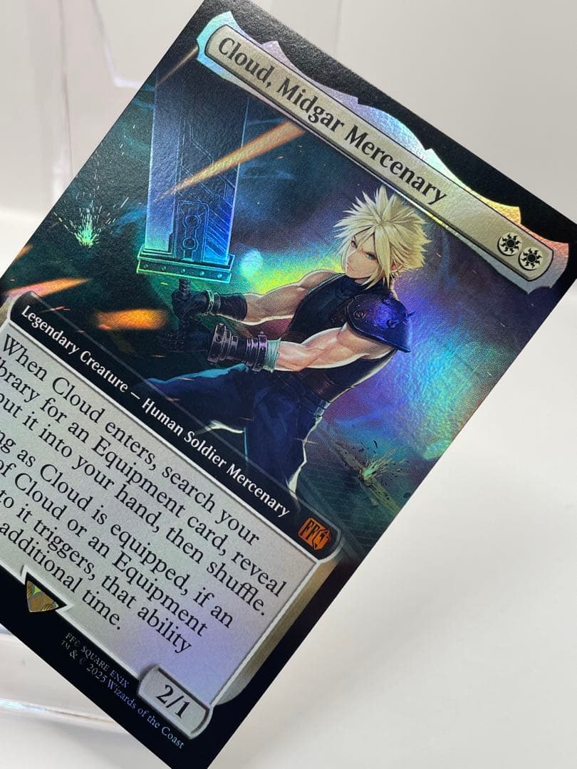 バンドル限定 mtg ミッドガルの傭兵、クラウド 英語 拡張FOIL FF