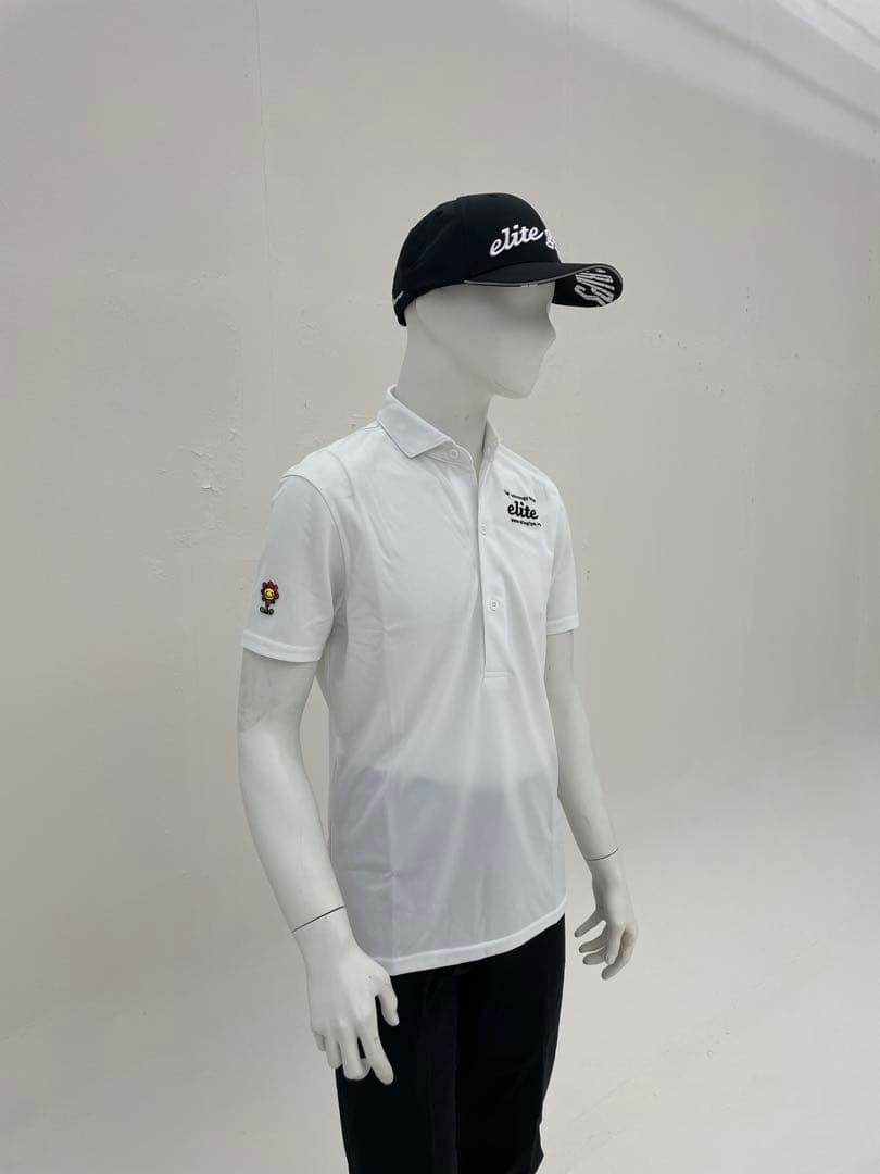 エリートグリップ　半袖ポロシャツ　スリムフィット　ホワイト　L 新品
