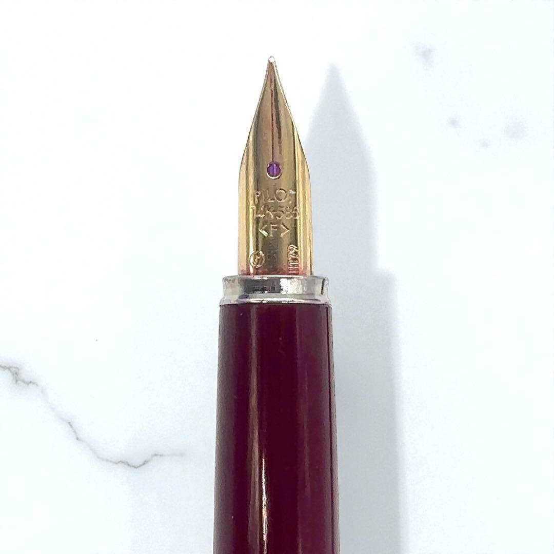 【初期型+美品】PILOT パイロット レディー 万年筆 メタリックレッド