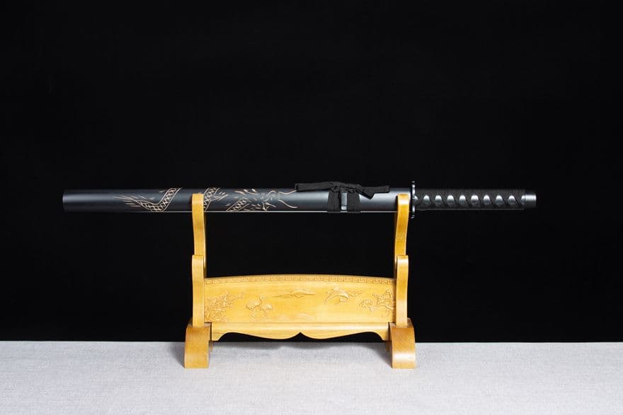 刻龍唐刀3点セット 武具　刀装具　日本刀　模造刀   居合刀