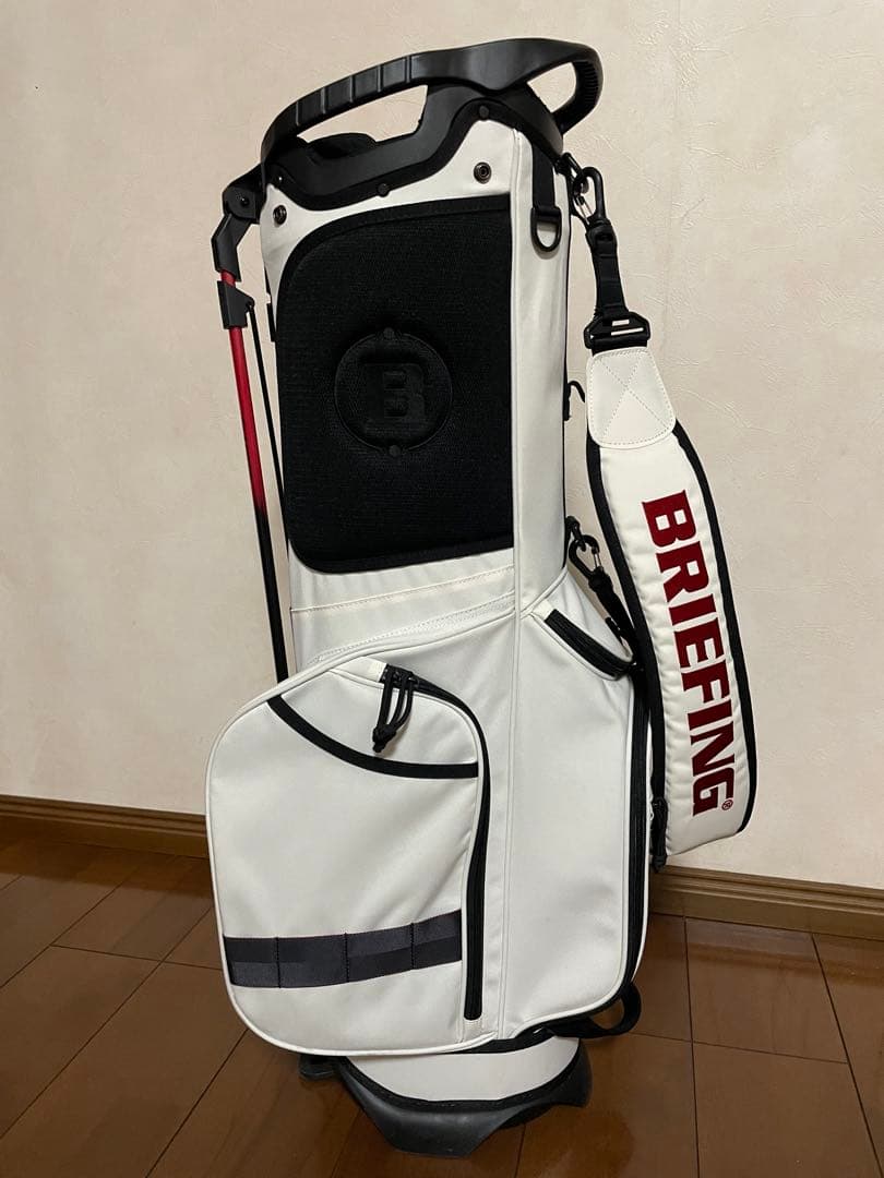 サクラサク☆BRIEFING スタンド式キャディバッグ ホワイト☆美品