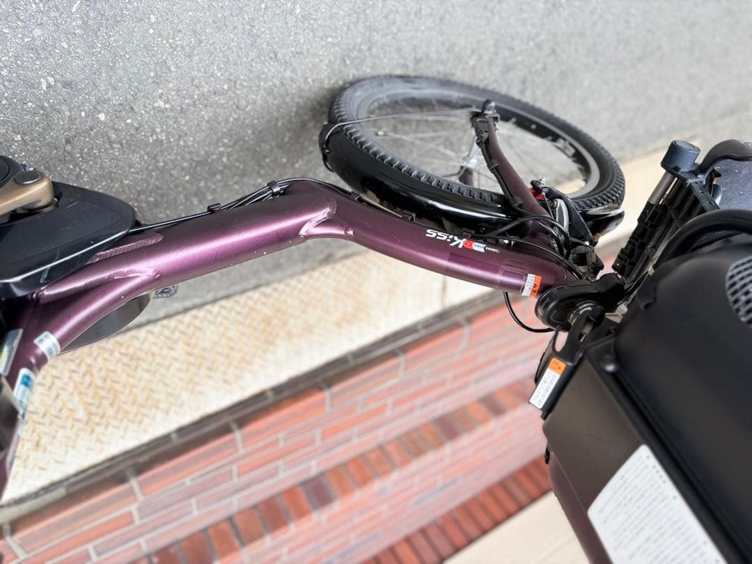 大阪府　子供乗せ　ヤマハ　電動アシスト自転車 チャイルドシート付き パープル