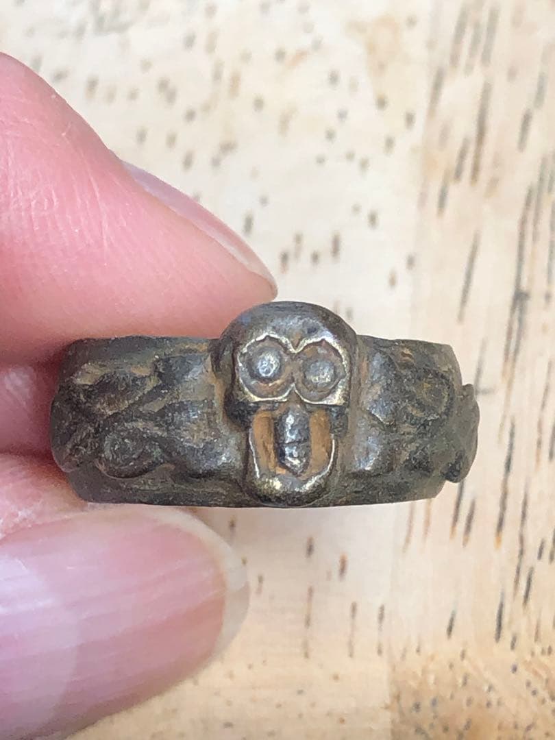 ビンテージ　スカル　髑髏　骸骨　リング　アンティーク　ネイバーフッド　レトロ