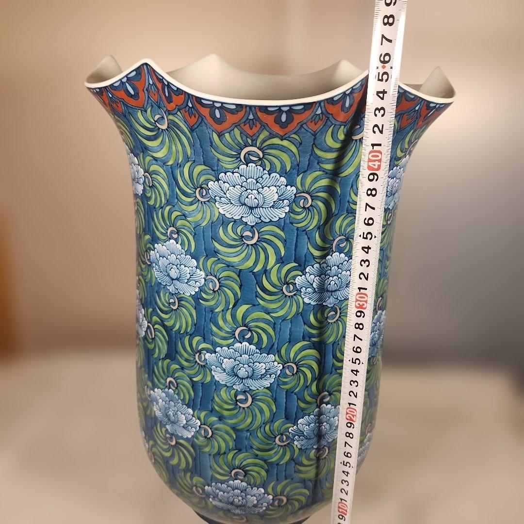 M*n様 藤井勝雲　大作　飾り壺　総手書き　高さ約45.5cm　共箱