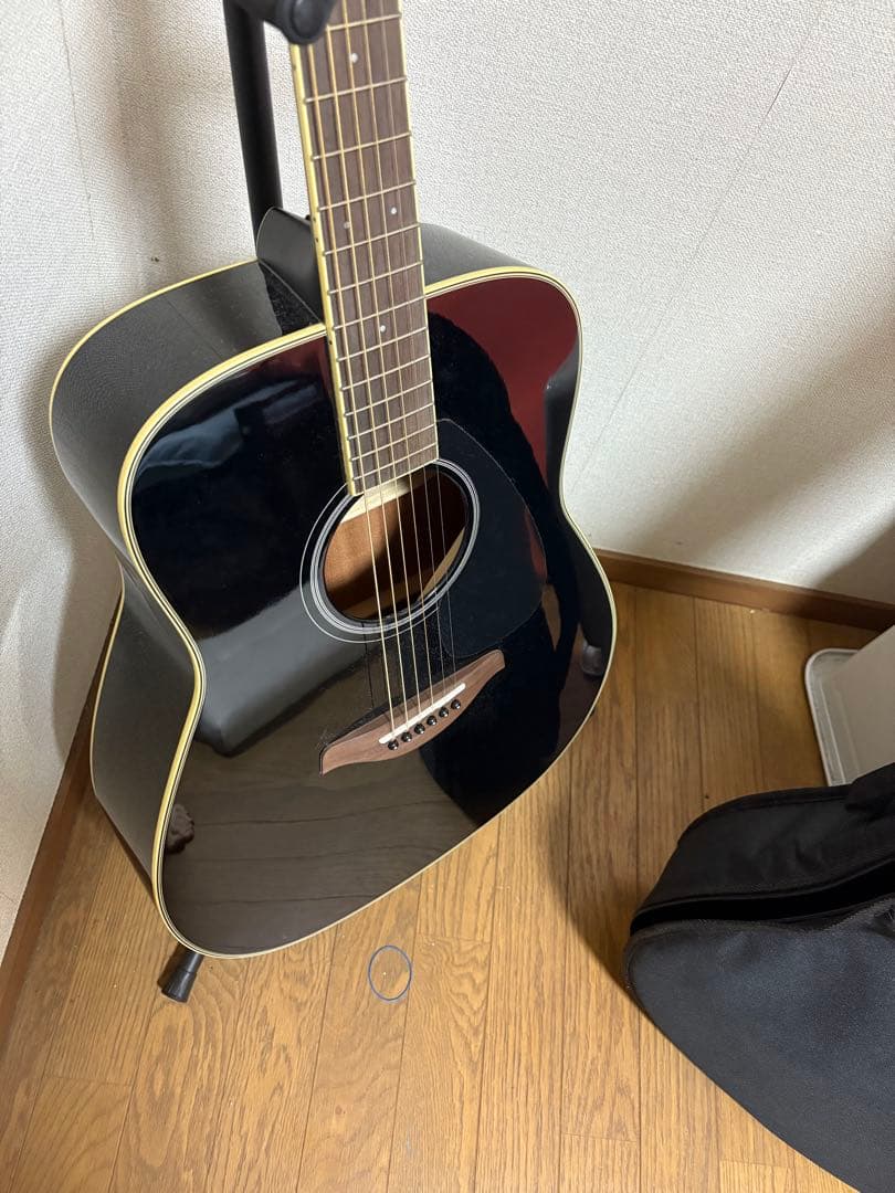 YAMAHA アコースティックギター ブラック FG820BL ケース込み