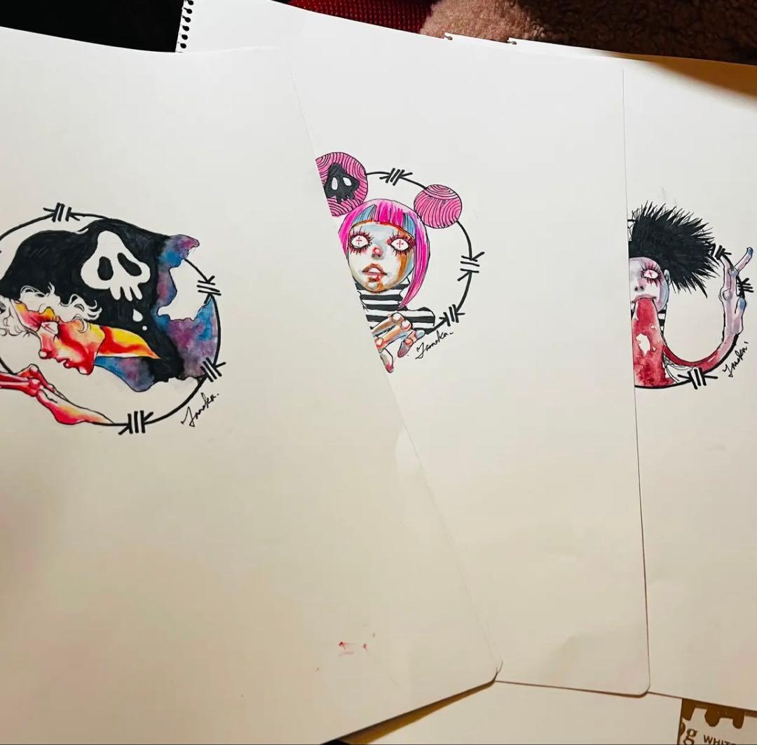 イラスト　ポップ画　オリジナル　アニメ　漫画　自作画