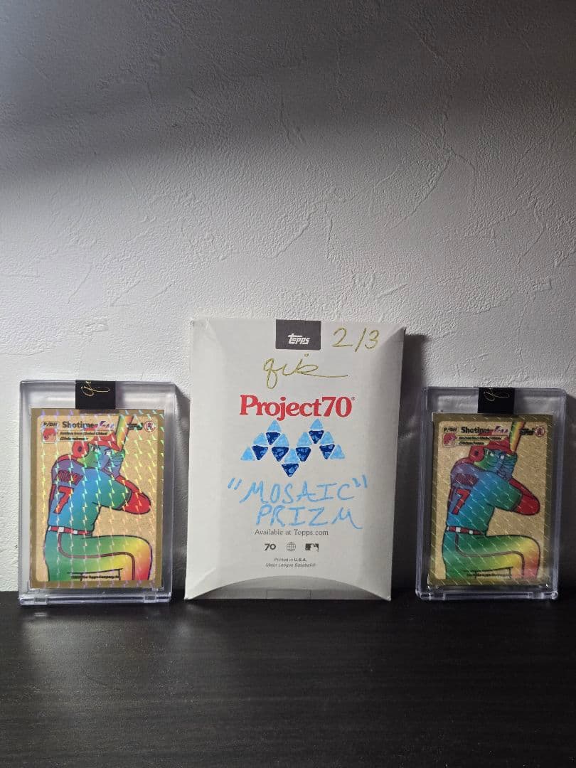 2枚/世界３枚限定　大谷翔平　限定カード 70周年記念