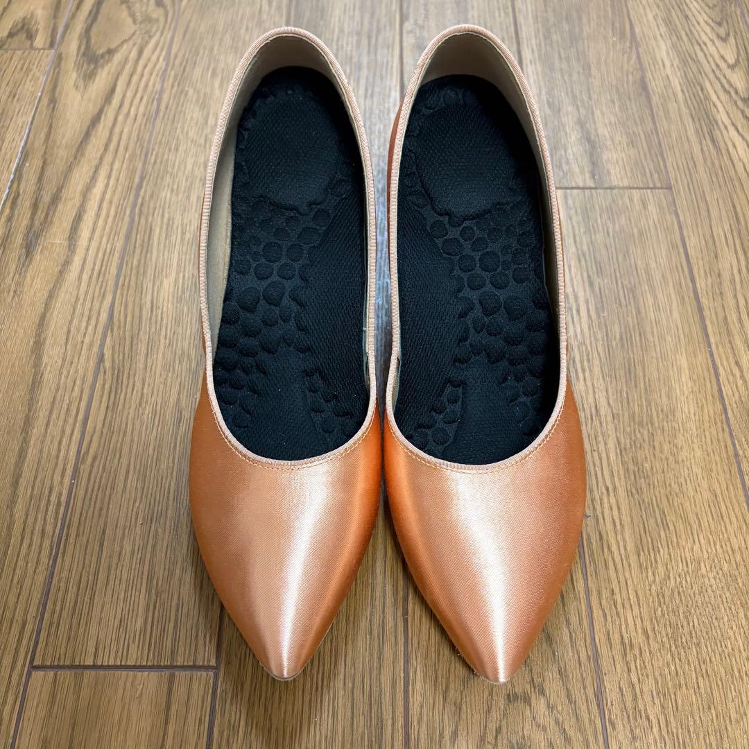 【美品】　スーパダンス　レディース スタンダード シューズ　サテン　社交ダンス