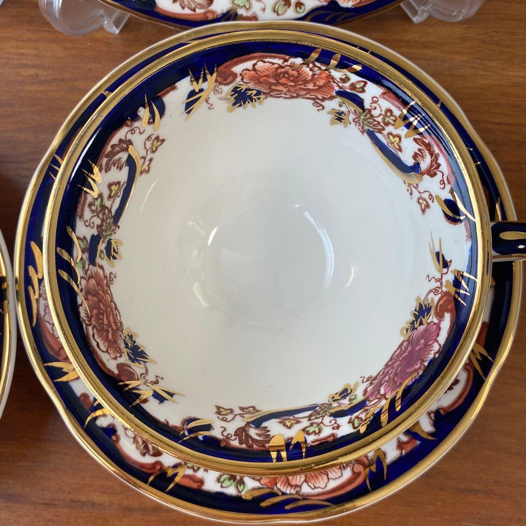 メイソンズ　ブルー　マンダレイ　ピオニー　カップ　ソーサー　プレート　2客セット