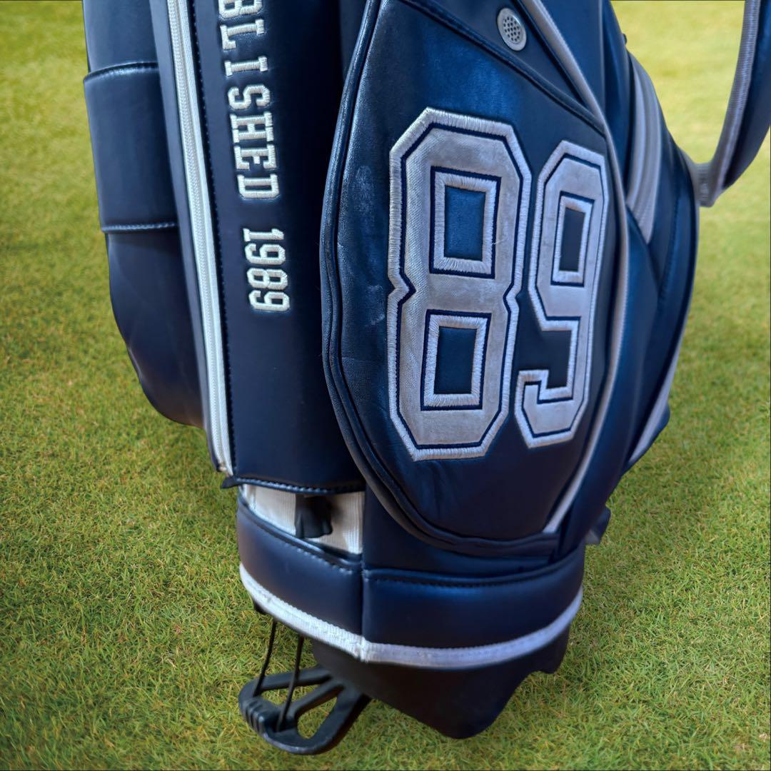 パーリーゲイツ　キャディバッグ　ショルダー式　スタンド式　軽量　紺　ネイビー