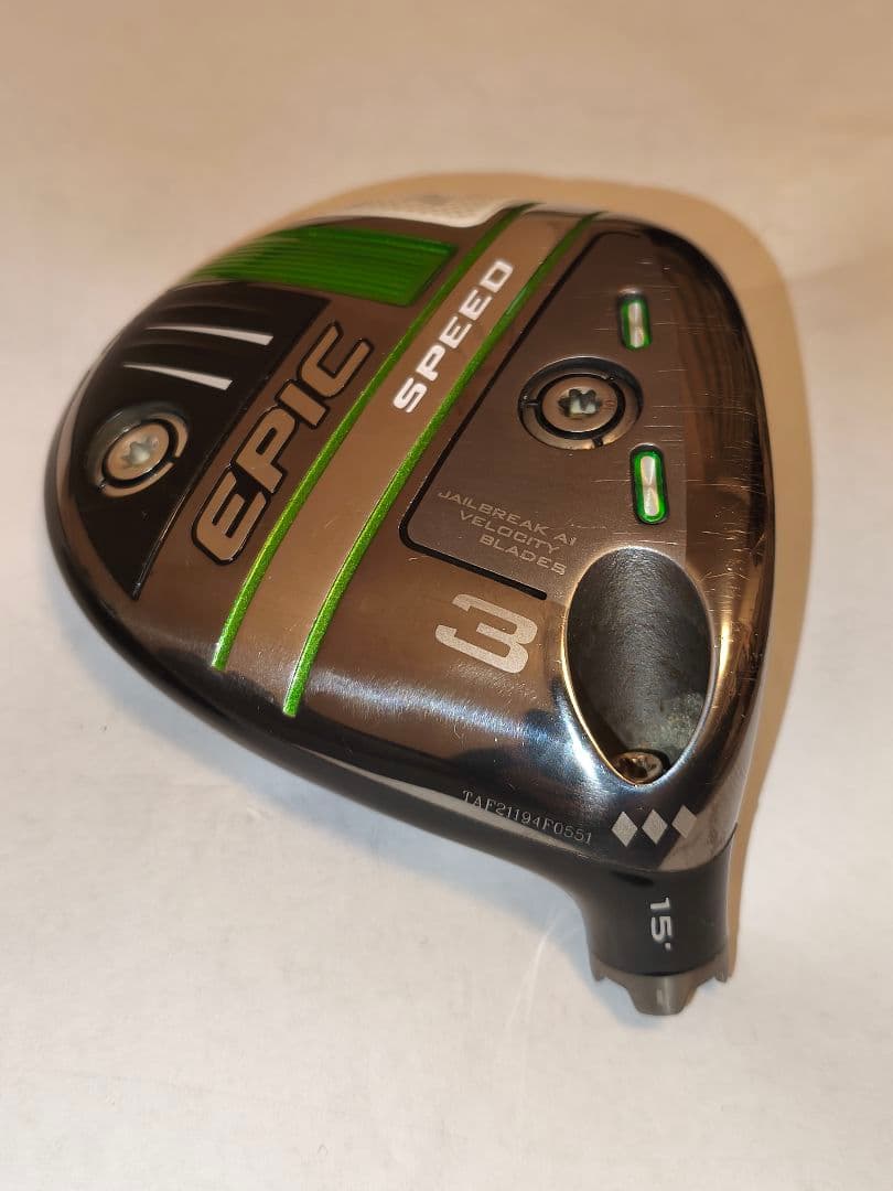 TAシリアル エピックスピードトリプルダイヤ 3w 15°ヘッドのみ