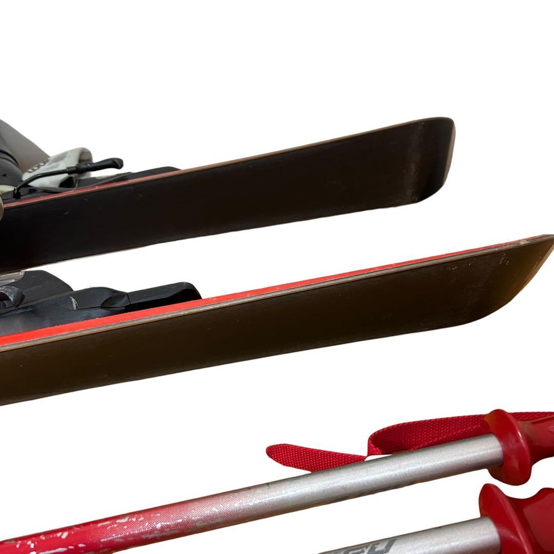 ⑥スキーブーツ、25cm280mmレディース大人女性セットスキー板、ストック3点