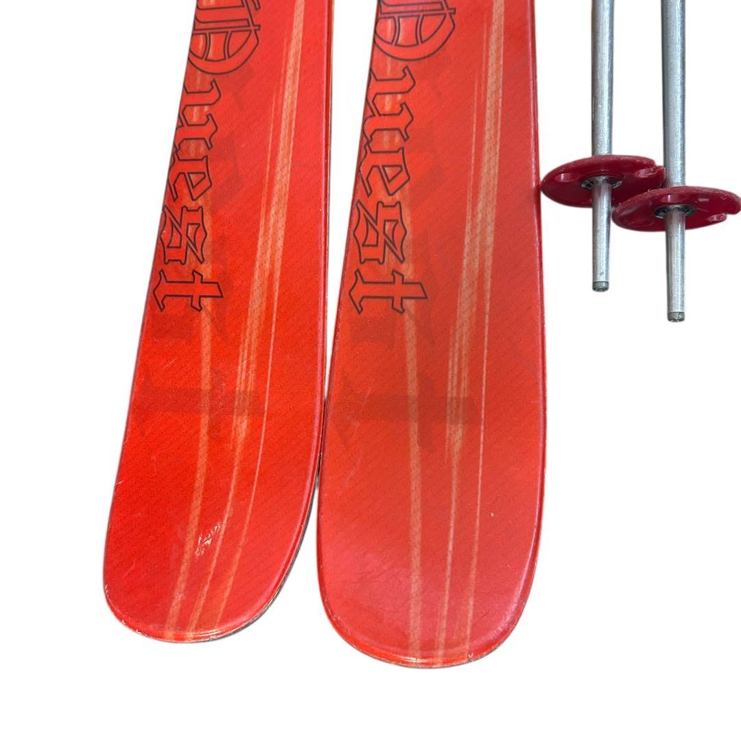 ⑥スキーブーツ、25cm280mmレディース大人女性セットスキー板、ストック3点