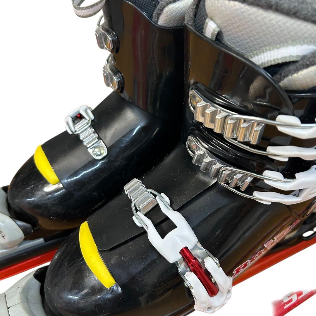 ⑥スキーブーツ、25cm280mmレディース大人女性セットスキー板、ストック3点