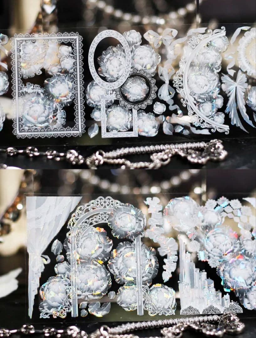 切売 521★ 海外 マスキングテープ マステ PET 装飾 花 贝壳光