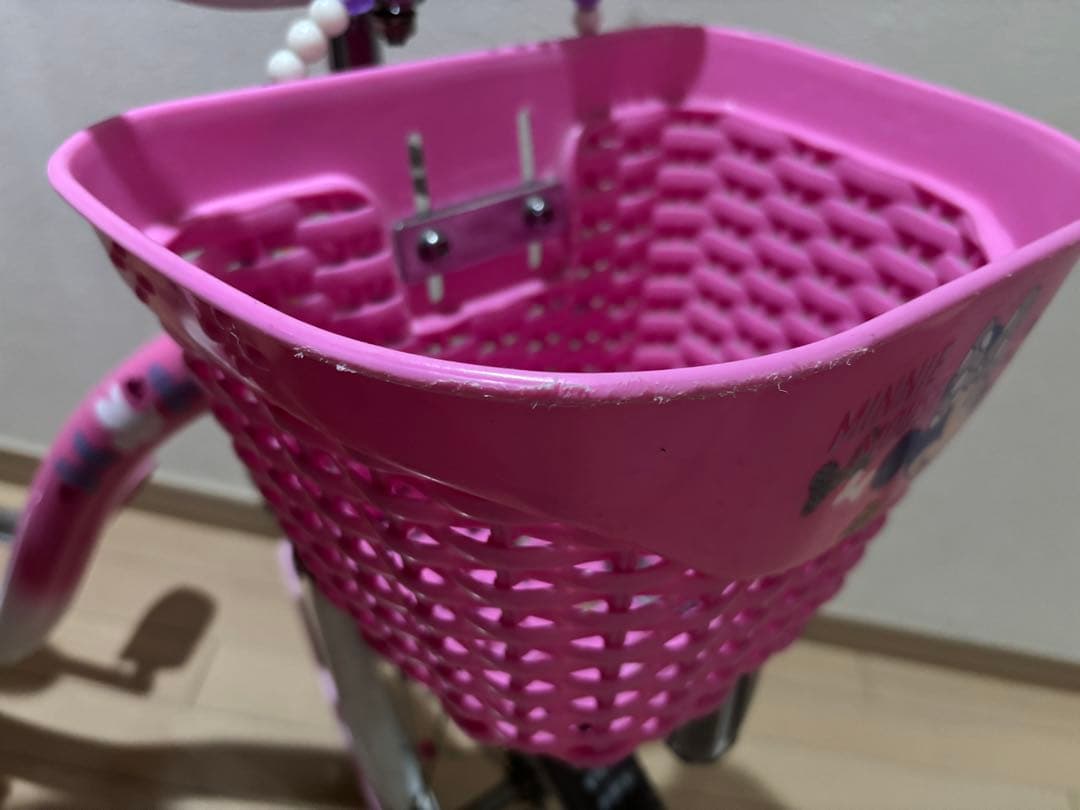 ココ　(お引き取り限定)ミニーマウス子供用自転車 ピンク18 美品