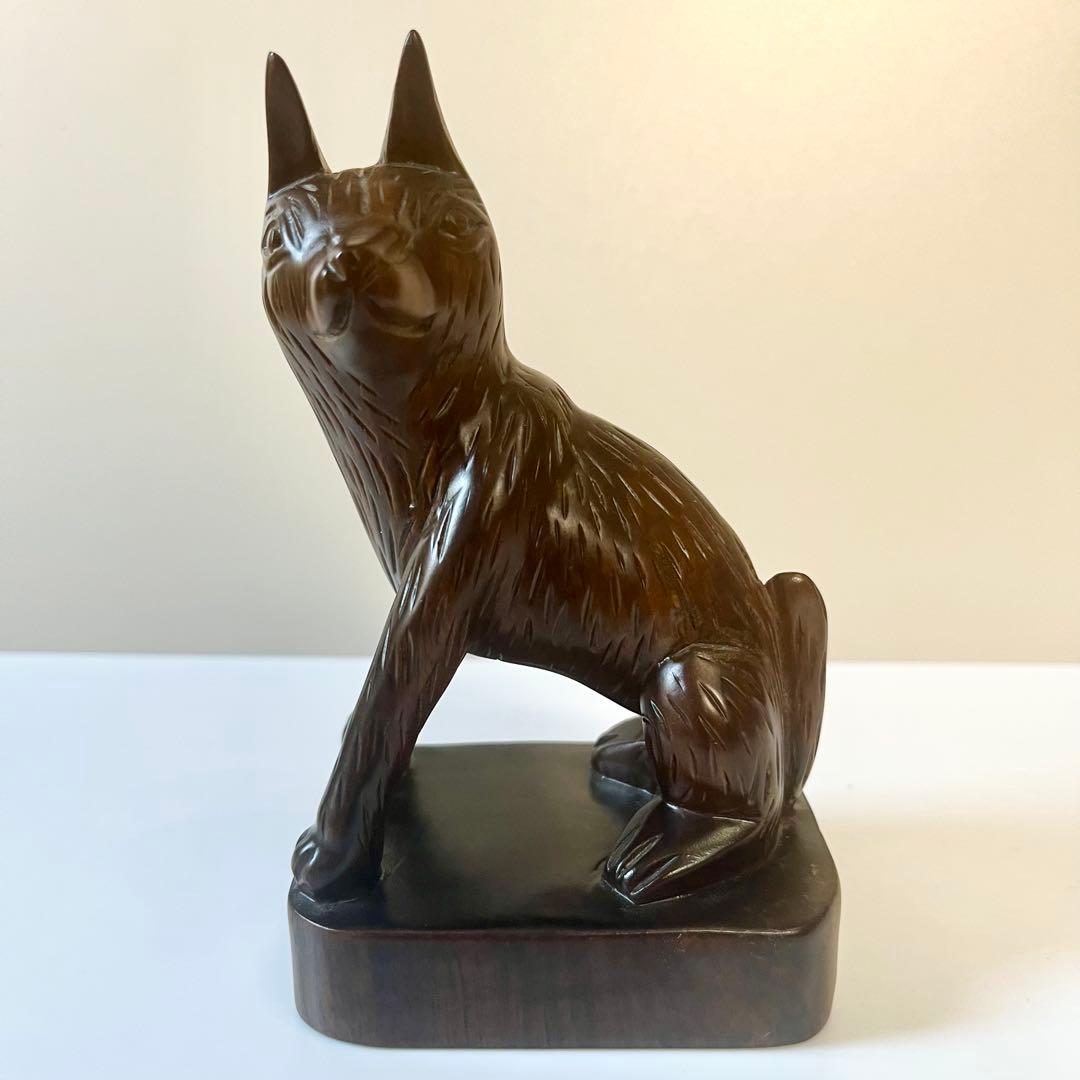 木　木製　木彫　木彫り　犬　置物