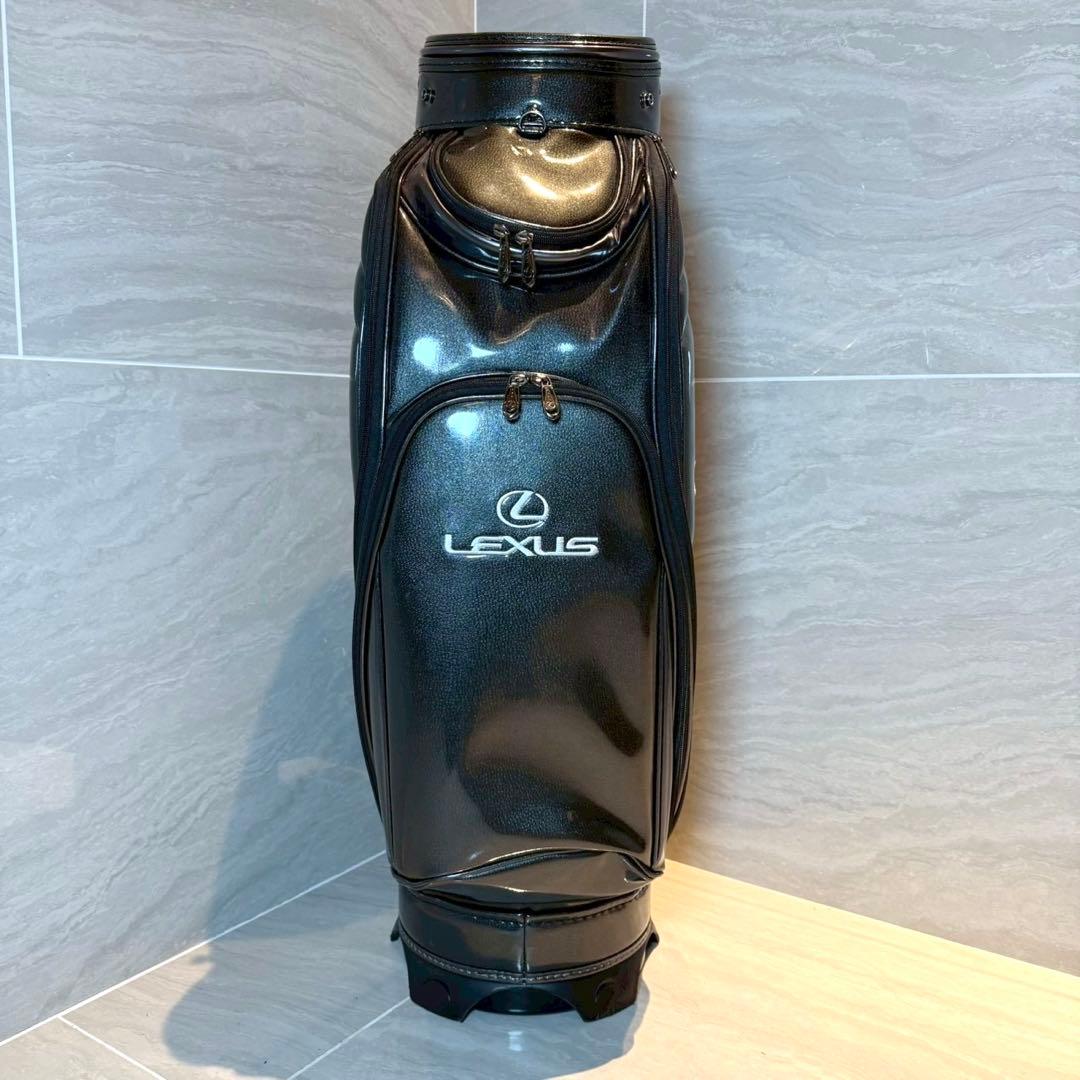 LEXUS キャディバッグ　3点式　非売品　9.5型　ゴルフバッグ　エナメル