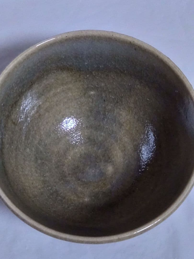 【三足の蛙】茶道具　水間焼　伏原窯　青磁　抹茶碗
