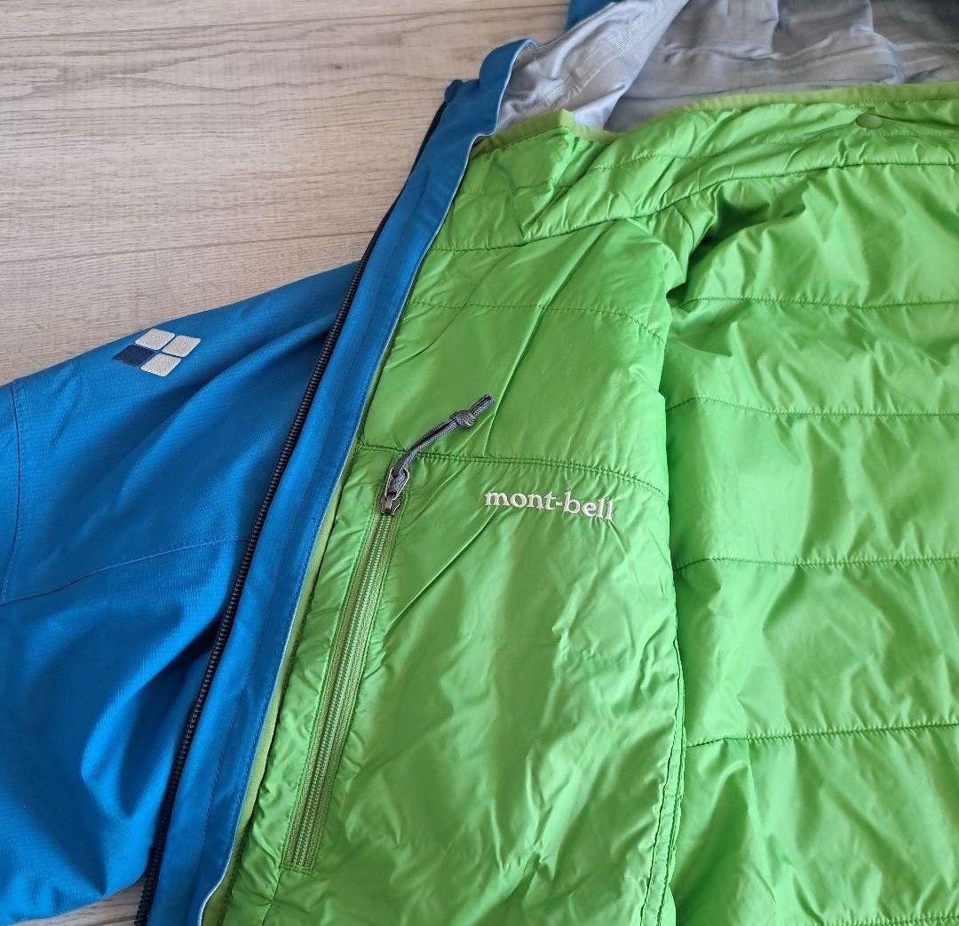 mont-bellモンベル スキー登山 高機能アウタージャケット青 収納袋付