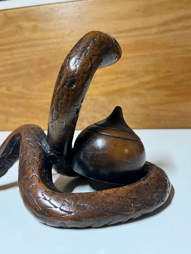 蛇　置物　アンティーク　金属　【匿名配送】