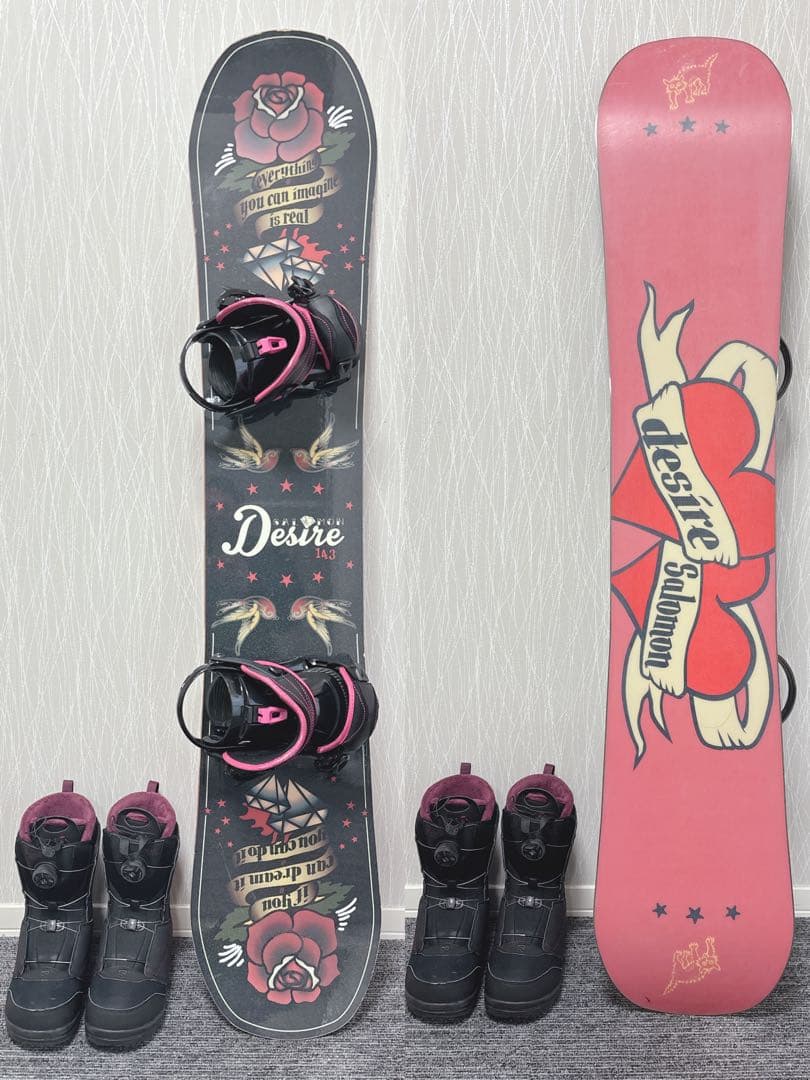 超豪華❗️サロモン/HEAD レディース スノーボードセット★143cm+ブーツ付