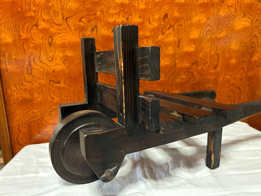 Ts.hs!です☆彡木製手押し車 ダークブラウン