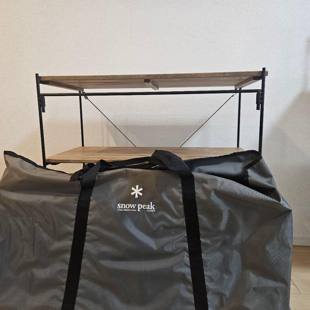 アイアン工房　キッチンテーブル+スノーピーク　マルチパーパストートバッグ　セット