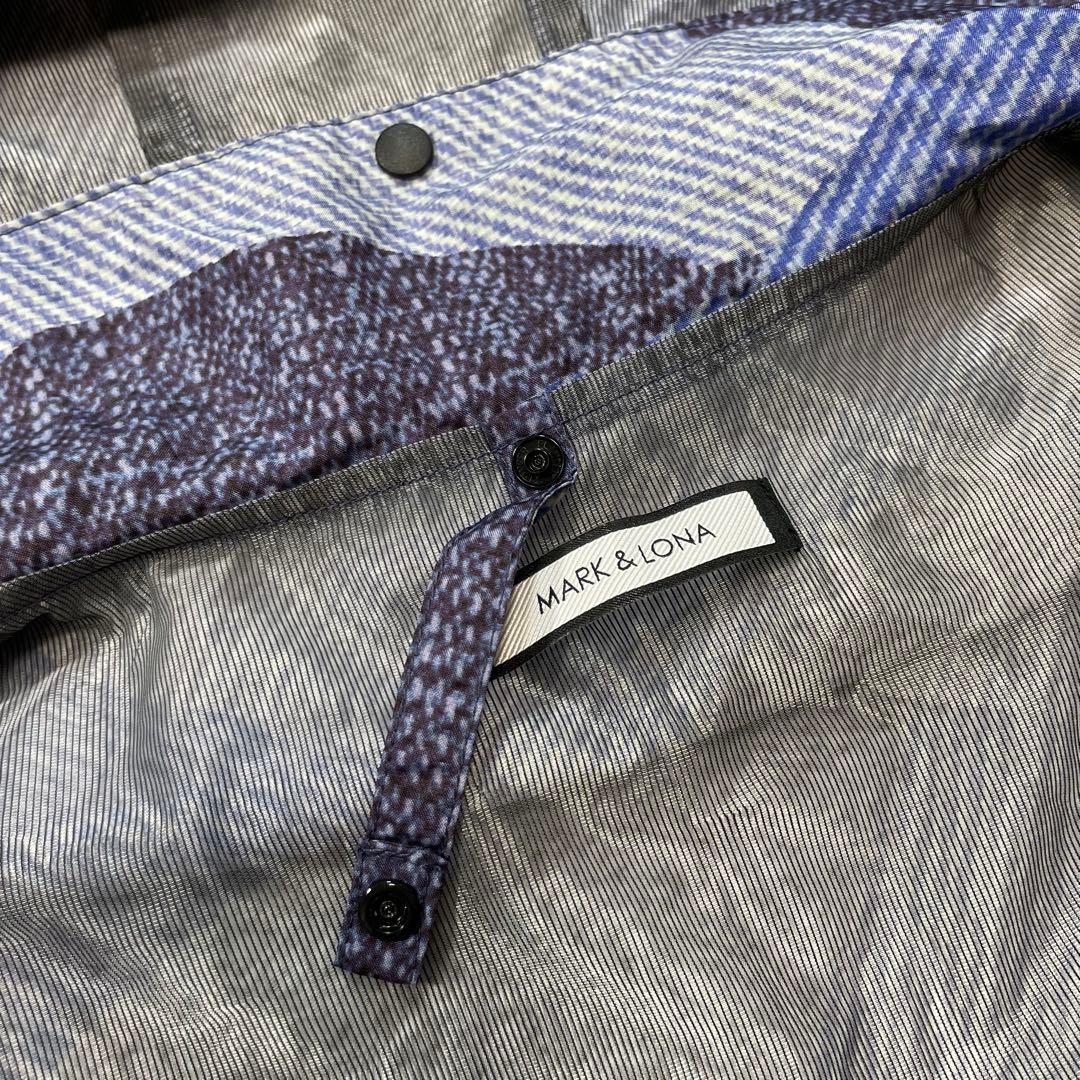 マークアンドロナ　ナイロンジャケット　ゴルフウェア　ブルー系　48