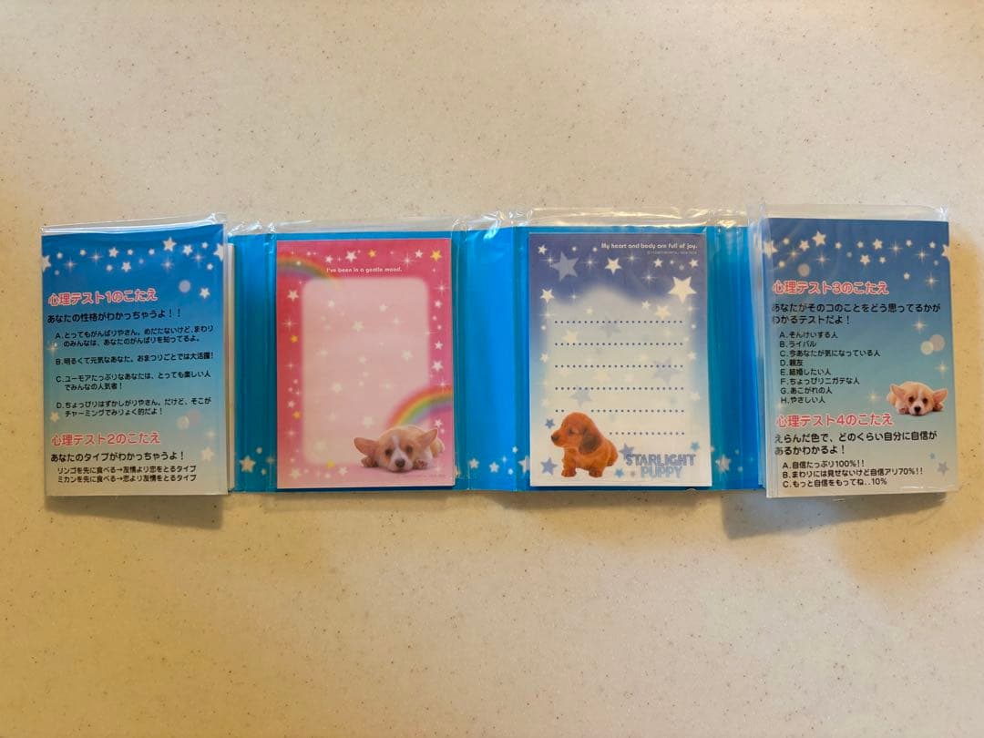 平成　レトロ　ロングパタパタメモ　メモ帳　犬　心理テスト　平成女児