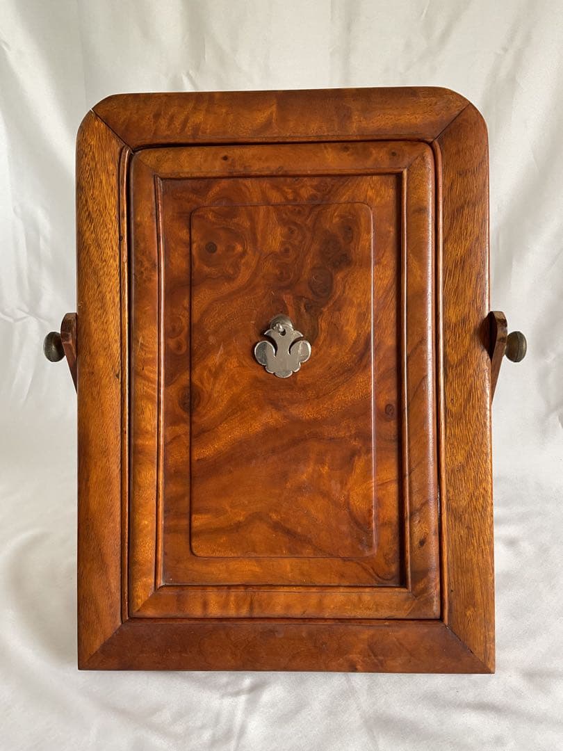 希少！！美しい花杢の古いフランス製「スタンドミラー」