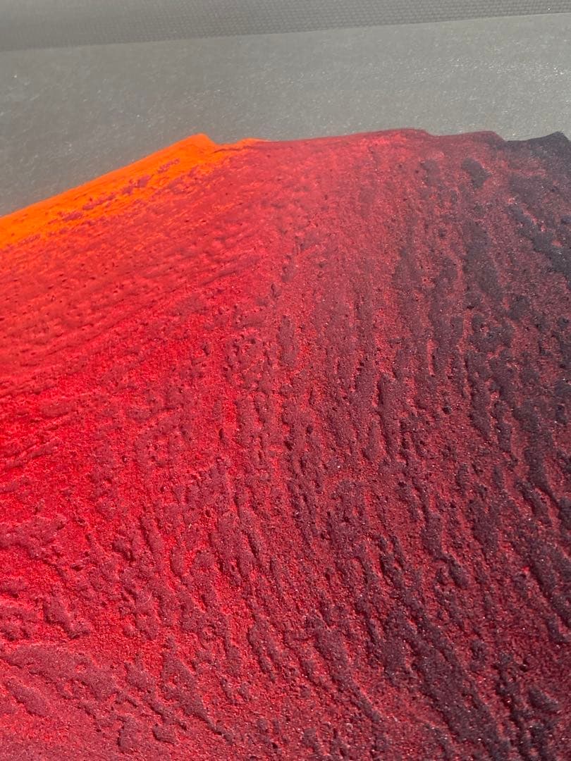 2289❣️ 下川立夏「朱映富嶽」赤富士 日本画 肉筆画　現代日本画家　入手困難