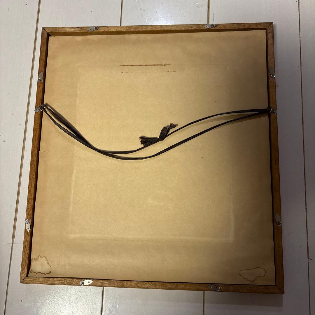 水彩画　絵画　日本画　遠藤ミマン　約30cm x 25cm「樽前、白鳥」