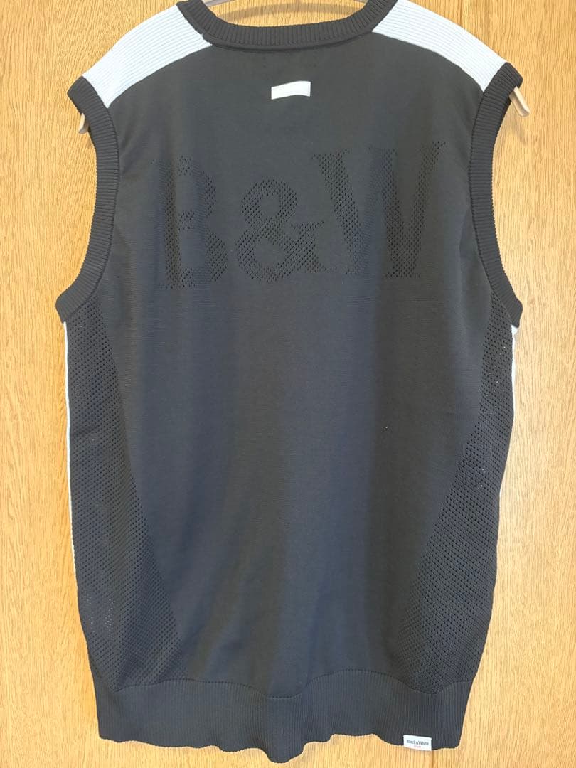【Black&White】メンズ ゴルフ ベストLL