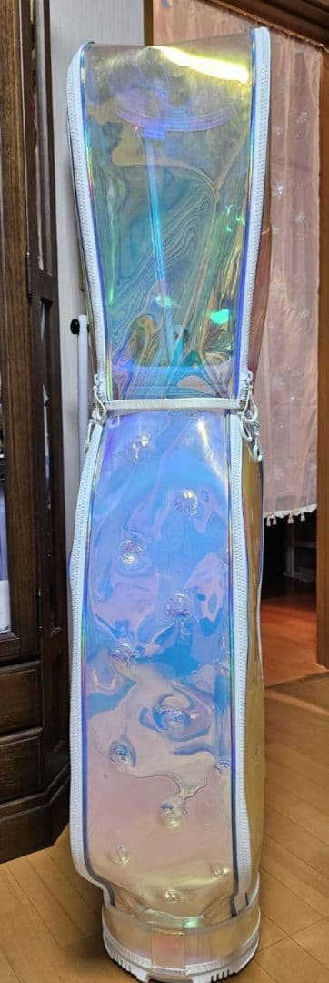 【新品未使用】本間ゴルフ非売品モデル オーロラスケルトン ホワイトキャディバッグ