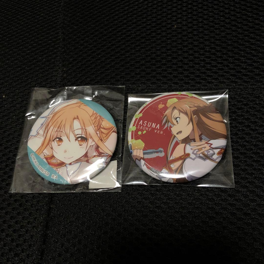 ソードアート・オンライン　缶バッジ　アスナ　アクスタ　５点セット