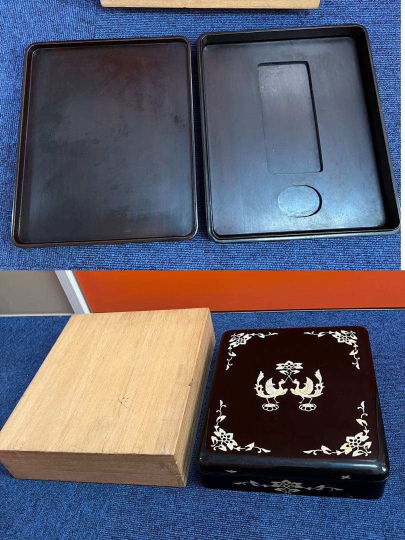 1169  書道  美術  硯  雨畑　螺鈿箱